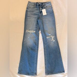 Flying Monkey Vail High Rise Flare distressed jeans.
